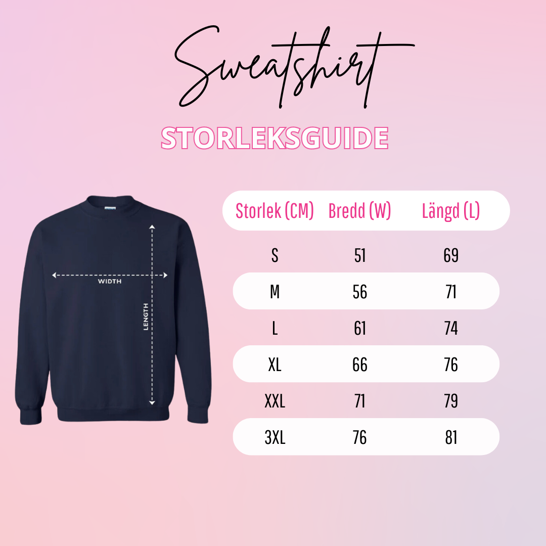 Personlig linjekonst - Broderad Sweatshirt